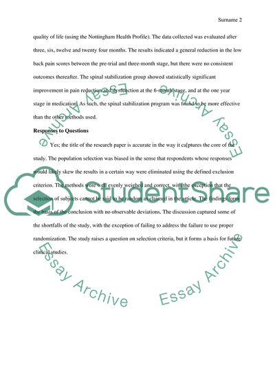 The Efficiency of Musculoskeletal Physiotherapy on Chronic Low Back Disorder