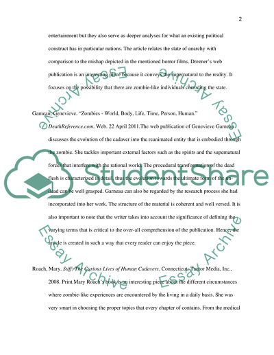 The Supernatural and the Reality of Zombies