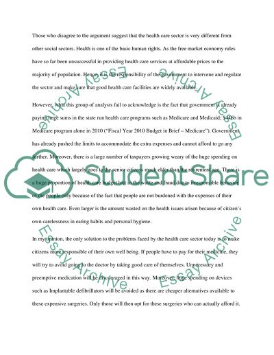 What should be the governments role in health issues