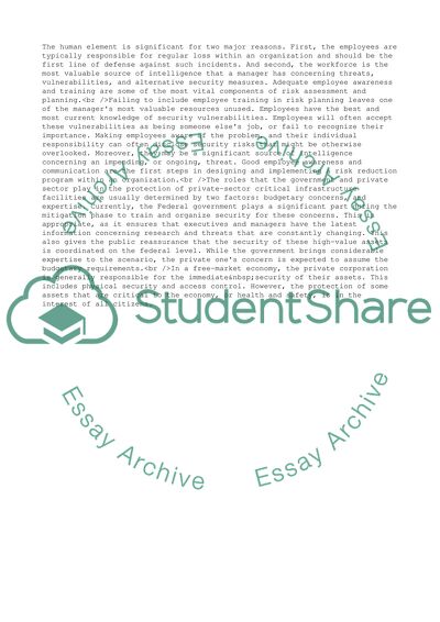 Security Planning and Assessment