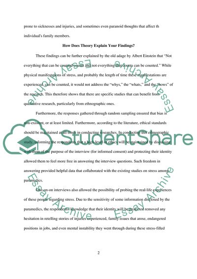 Impact of Stress on Paramedic