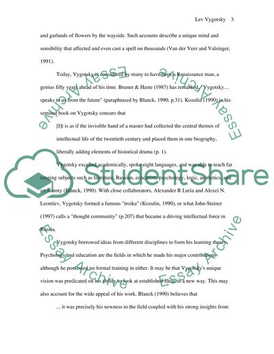 Lev Vygotsky and his Biography