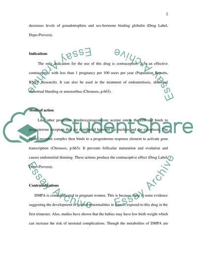 Analysis of Depo-Provera