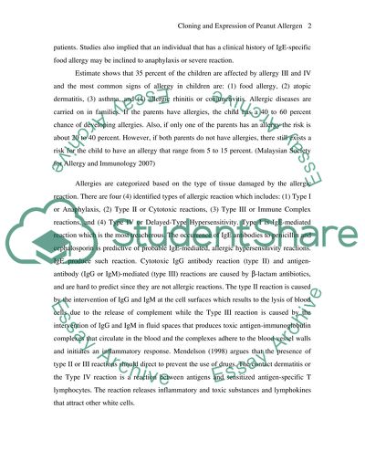 Cloning and Expression of the Peanut Allergen, Ara h2.02 in E.coli