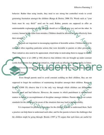 what is parenting essay