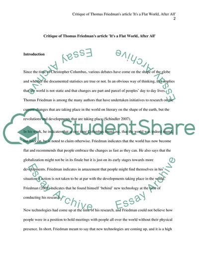 Globalization Transforms a Planet into a Flat World