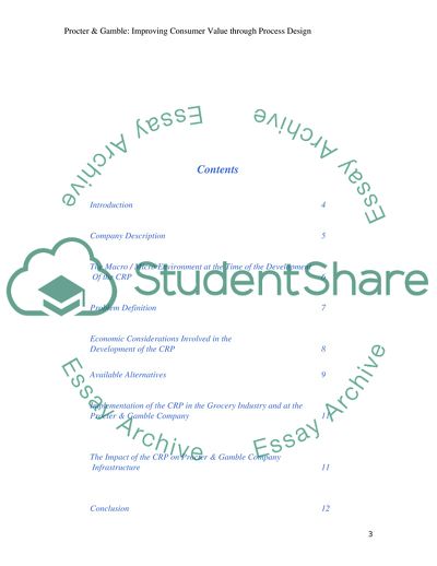 Procter & Gamble Company: Improving Consumer Value through Process Design