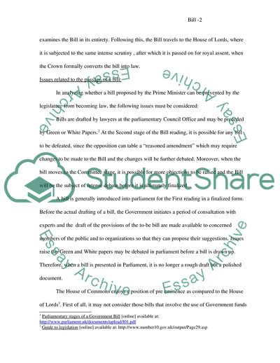 Stages of a Bill through Parliament