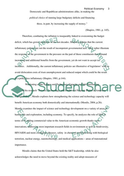 Political Economy of rhe US