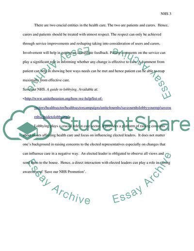 How to Make Improvements in NHS