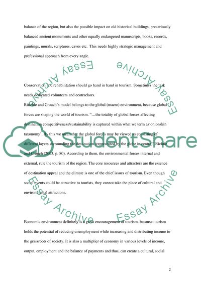 Analysis of Policy of Tourism