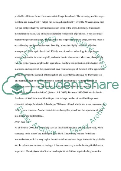 Post-war Changes in Field Sizes