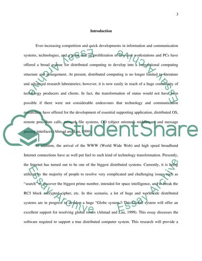 Research into the Software Required to Support a True Distributed Computer System