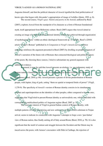 In what way does the Aeneid fulfill its aim to provide the Romans with a national epic