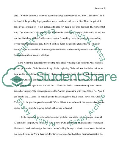 Joe Keller Character Analysis