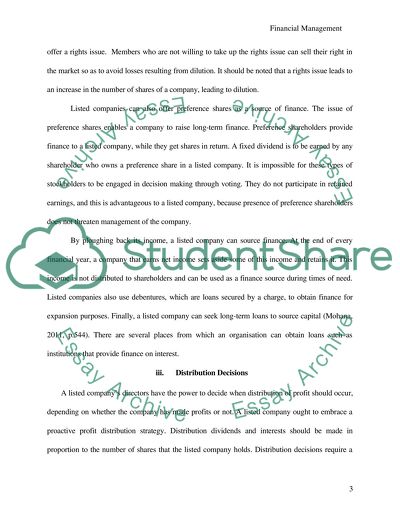 Financial Management Questions