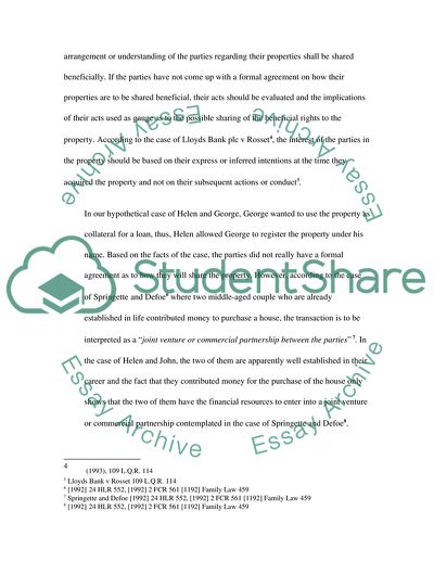 Evaluating the Nature Of Co-Ownership of Property and Trust Relationship