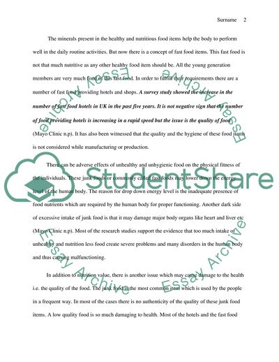 Unhygienic Food Items and Their Effects