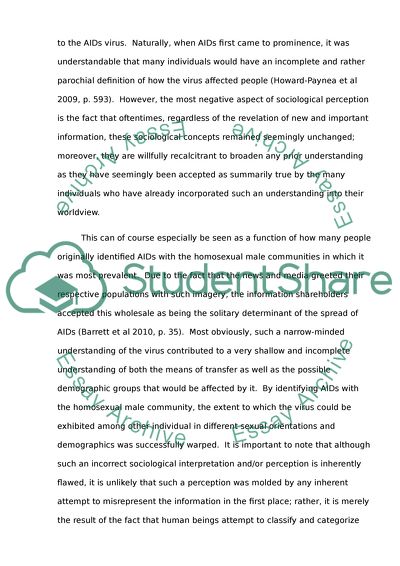 Sociological Perception of AIDs