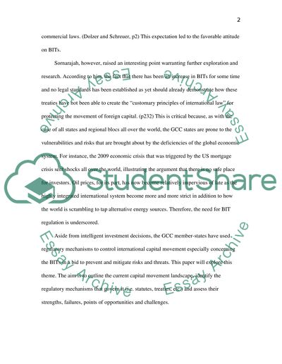 Regulation of International Capital Movement