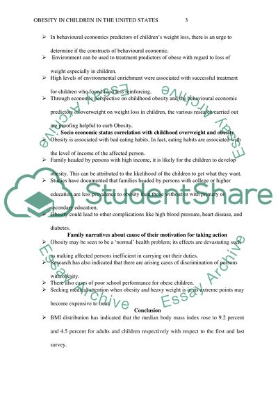 Obesity in Children in the United States