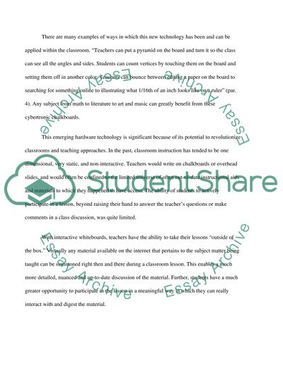 Interactive Whiteboards