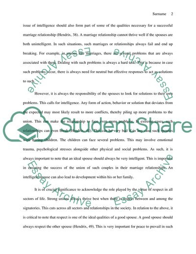 Qualities of an Ideal Spouse