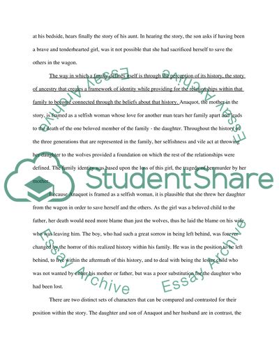 The Shawl: a study on the interpretation of history