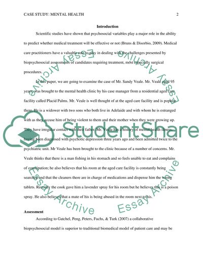 Mental Health Evaluation of Sandy Veale