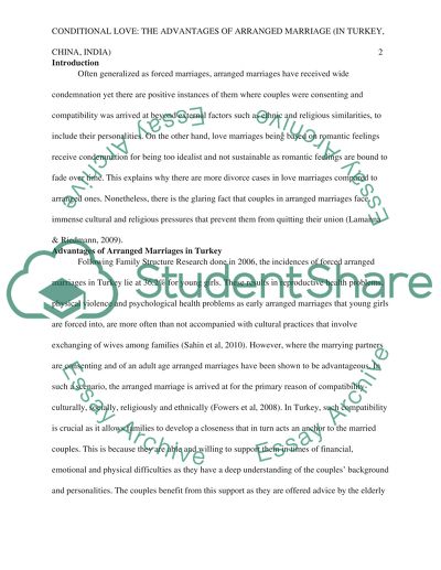 Conditional Love: The Advantages of Arranged Marriage (in Turkey, China, India)