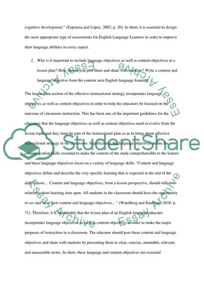 Types of Assessments for English Language Learners