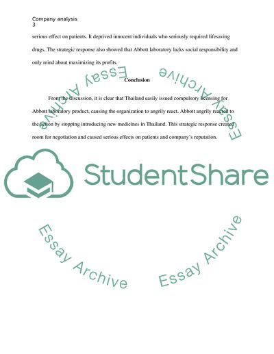 Analyze Abbott Laboratorys strategic response to compulsory licensing