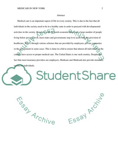 Managed Care and Medicaid in New York