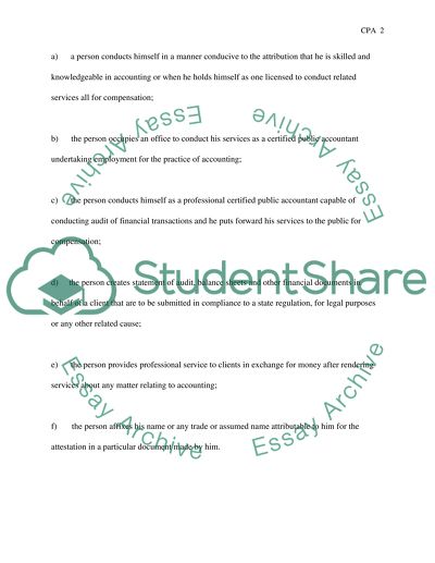 Major Issues for the CPA Profession