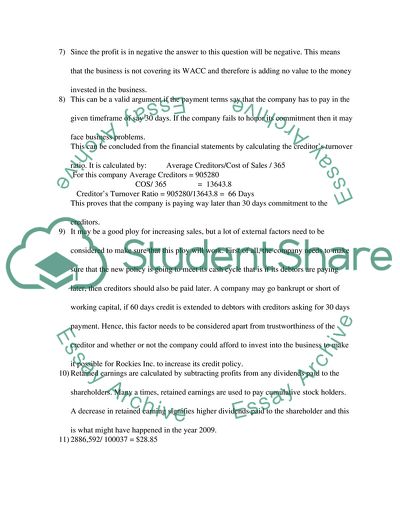Calculation Of Profit And Expenses Of The Company