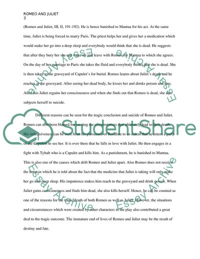 The Tragic Death of Romeo and Juliet