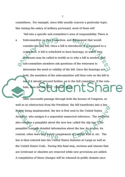 How a bill becomes a law