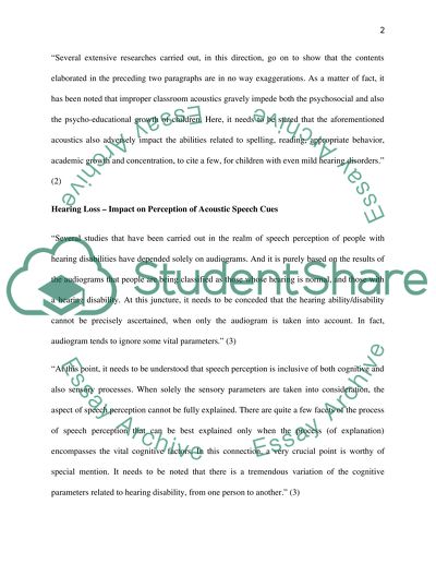 Class Room Acoustics Impact on Learning