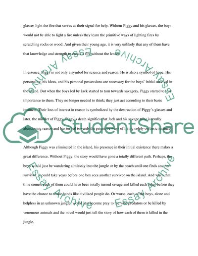 Piggys Presence in The Lord of the Flies