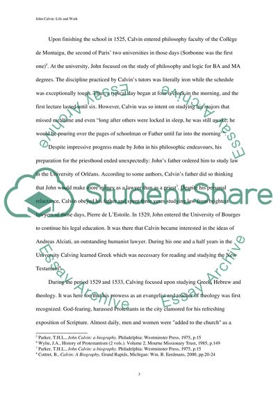 John Calvin as the Prominent French Theologian