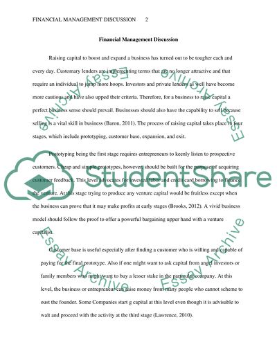 Financial Management Discussion Week 7