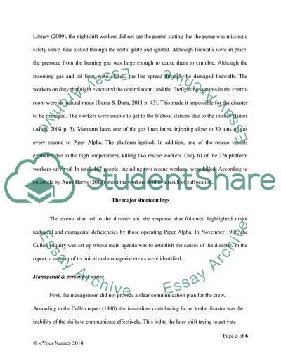 The Piper Alpha Disaster