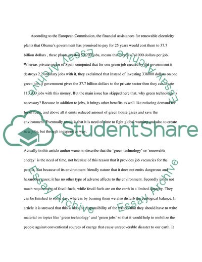 Why Green Technology is Necessary