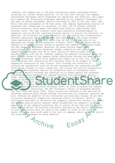 GE-Two - Decade Transformation, Welchs Challenge in 1981