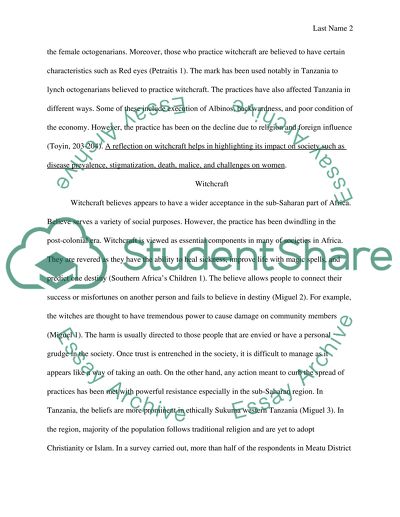 Witchcraft in southern Tanzania/ The Use of Witchcraft in Modern Tanzania