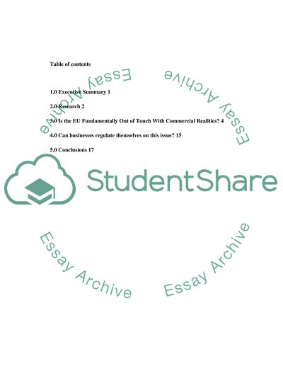 Is the EU Fundamentally Out of Touch with Commercial Realities