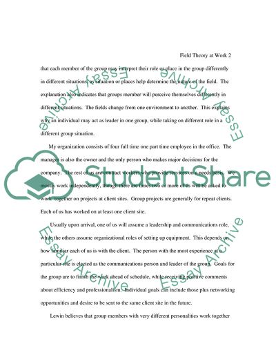 Field Theory at Work