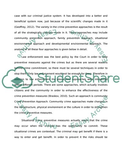 Approaches To Crime Prevention