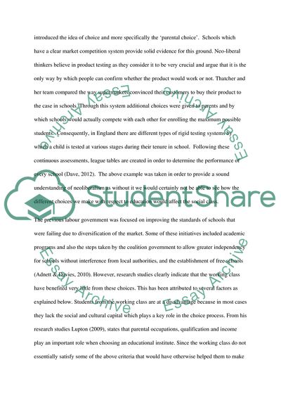 The Effect of Social Class on Educational Choices