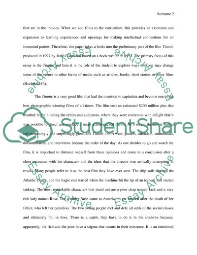 The Phenomenon of Film Versions that Are Motion Picture Representations of Literature: Titanic